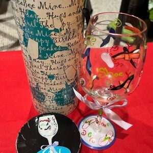 New Colorful Shoe Design Wine Glass with Gift Box